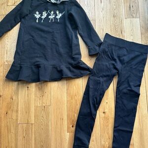 Simonetta Italian Designer Ballerina Girls Dress Size 6 & Cotton On Leggings